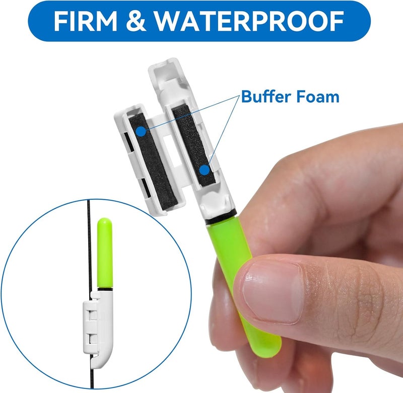 DunkTeam 6PCS Night Fish Strike Alert Glow Stick Alert, Fishing Bite Alarm Bite Alarm, LED Fishing Alarm with Bell, Fishing Glow Sticks with 8PCS CR425 Battery - Image 3